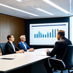 A highly professional corporate executive team, consisting of diverse individuals, fully clothed in modest business suits and appropriate attire, engaged in a serious discussion around a large conference table in a modern, well-lit board room. They are reviewing legal documents and digital risk assessment reports displayed on a large screen. The atmosphere is focused and analytical, reflecting deep attention to legal duties and corporate governance, emphasizing preparedness and responsibility. safe for work, appropriate content, fully clothed, professional, perfect anatomy, correct proportions, natural pose, well-formed hands, proper finger count, natural body proportions, professional photography, high quality.