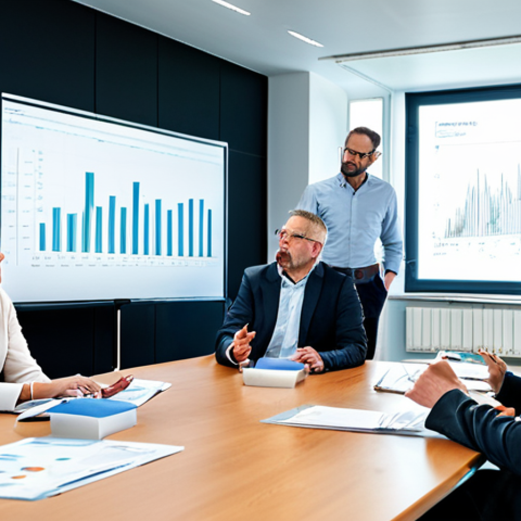 Business Crisis Management Meeting**
"A professional crisis management team in a modern, brightly lit German office, fully clothed in appropriate business attire, engaged in a serious discussion around a large conference table. Displaying charts and graphs on a screen showing data analysis. Emphasize collaboration and problem-solving. Safe for work, appropriate content, professional setting, perfect anatomy, natural proportions, well-formed hands, proper finger count, family-friendly."
**