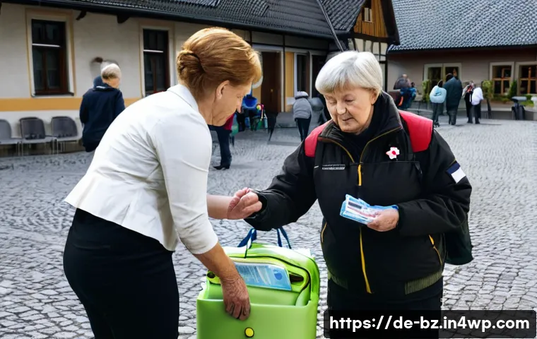 위기 대응 훈련의 글로벌 사례와 교훈 - **Prompt:** A diverse group of German citizens, including families and individuals of various ages, ...