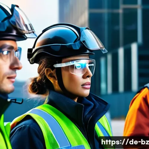 Home 33 위기 대응력 향상 훈련의 최신 트렌드 - A group of emergency responders wearing AR glasses actively coordinating during a high-pressure resc...